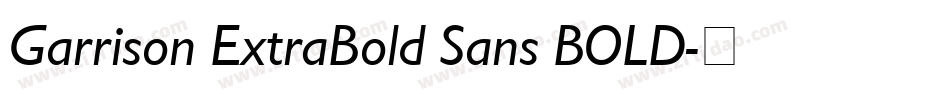 Garrison ExtraBold Sans BOLD字体转换